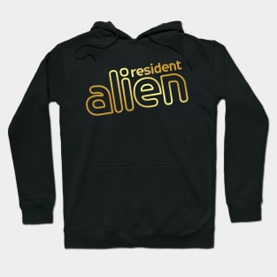 alien gold edition monoline Hoodie